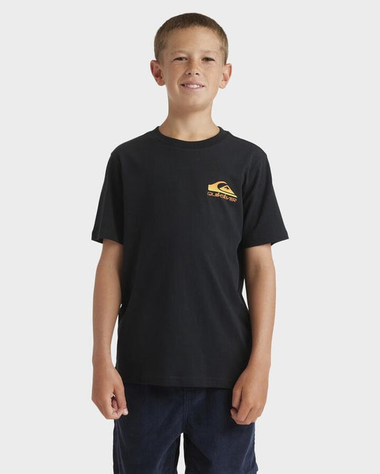 Image of T-Shirts. Product name - Quiksilver Boys 8-16 Omni Wave T-Shirt Black in Black colour by brand - Quiksilver
