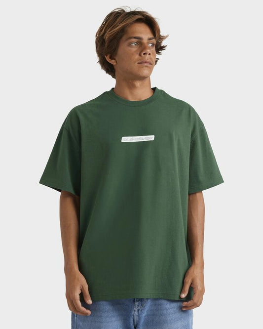 Image of T-Shirts. Productname: Quiksilver Mens World Force T-Shirt Trekking Green - in Trekking Green colour by brand - Quiksilver
