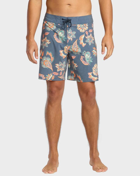 Image of Swimwear. Productname: Billabong Mens Good Times Pro 17.5" Boardshorts Midnight Blue - in Midnight Blue colour by brand - Billabong