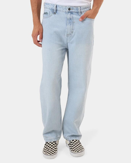 Image of Jeans. Productname: Thrills Mens Hazed Slacker Demin Jeans Light Ash Blue - in Light Ash Blue colour by brand - Thrills