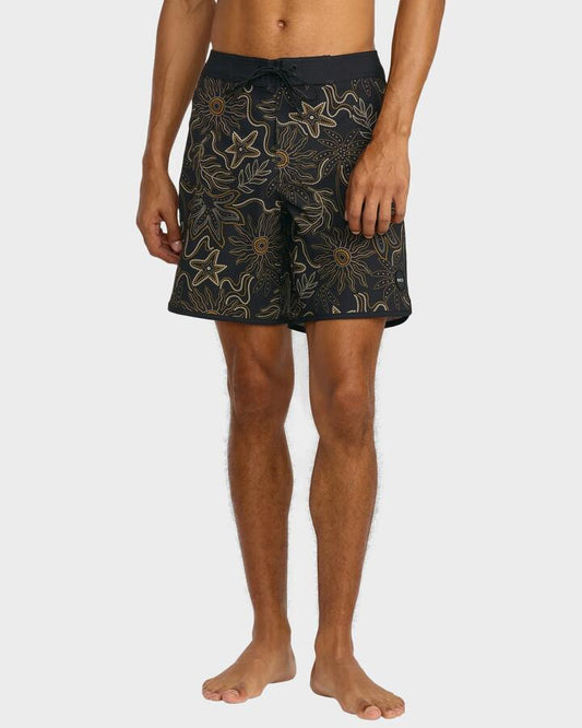 Image of Swimwear. Productname: RVCA Mens Northen 18" Boardshorts Black - in Black colour by brand - RVCA