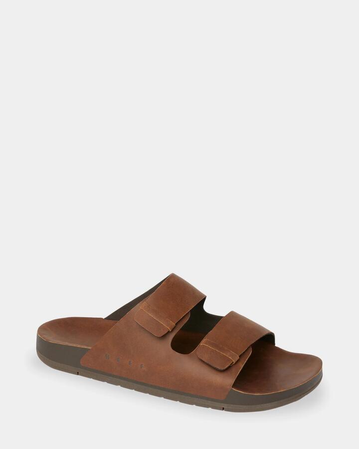 Image of Sandals. Product name - Reef Mens Ojai Two Bar Sandals Brown in Brown colour by brand - Reef