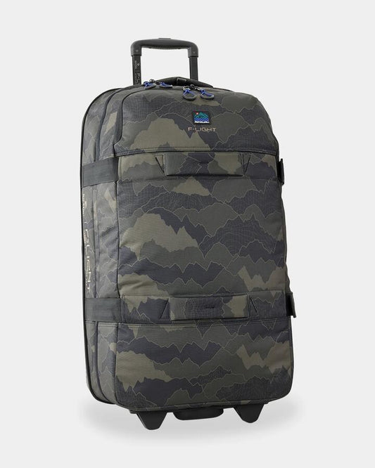 Image of Accessories. Product name - Rip Curl Mens F-Light Global 100L Luggage Roller Black/Olive in Black/Olive colour by brand - Rip Curl