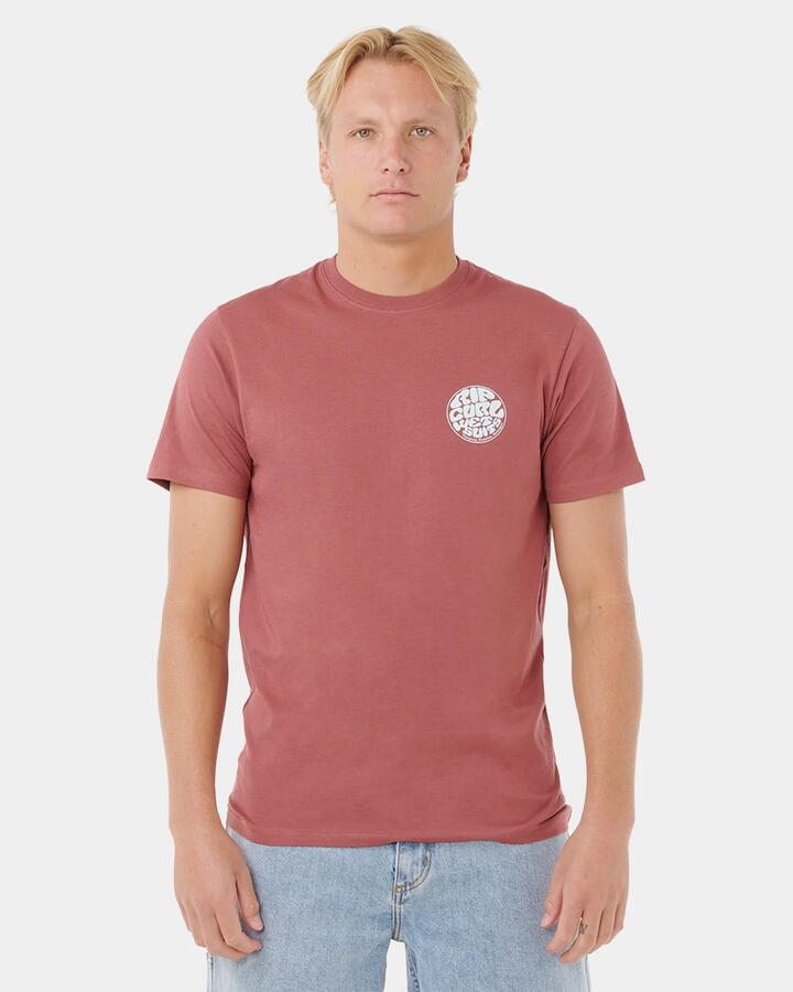 Image of T-Shirts. Product name - Rip Curl Mens Wettie Icon T-Shirt Apple Butter in Apple Butter colour by brand - Rip Curl