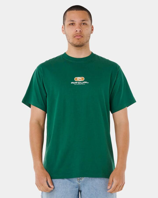 Image of T-Shirts. Product name - Rip Curl Mens Pill Icon T-Shirt Mountain Green in Mountain Green colour by brand - Rip Curl