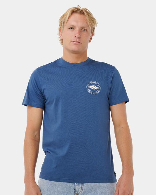 Image of T-Shirts. Product name - Rip Curl Mens Staple T-Shirt Light Navy in Light Navy colour by brand - Rip Curl