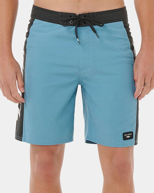 Image of Swimwear. Productname: Rip Curl Mens Mirage Sideways 19" Boardshorts Storm Blue - in Storm Blue colour by brand - Rip Curl
