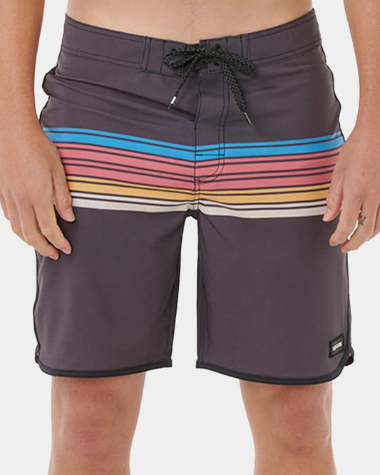 Image of Swimwear. Productname: Rip Curl - Mens Mirage Surf Revival 19" Boardshorts - Black Wave - in Black Wave colour by brand - Rip Curl