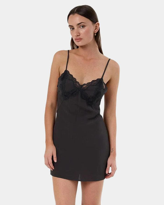 Image of Dresses. Productname: Thrills - Womens Walk Away Mini Dress - Dark Charcoal - in Dark Charcoal colour by brand - Thrills