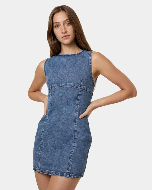 Image of Dresses. Productname: Thrills - Womens Night Shift Mini Dress - Blue - in Blue colour by brand - Thrills