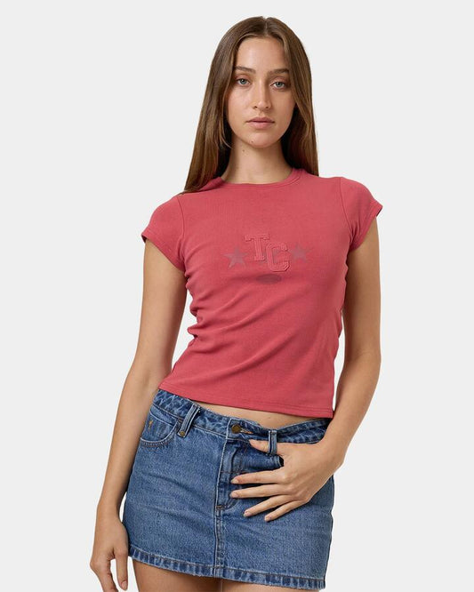 Image of T-Shirts. Product name - Thrills Womens Champions League Club T-Shirt Red in Red colour by brand - Thrills