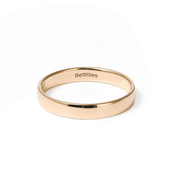 Image of Rings. Productname: 3mm Half Round Wedding Band in 9kt Yellow Gold in Gold colour by brand - Bevilles