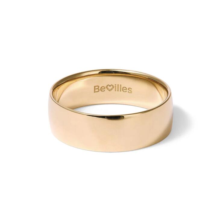 Image of Rings. Productname: 7mm Half Round Wedding Band in 9kt Yellow Gold in Gold colour by brand - Bevilles