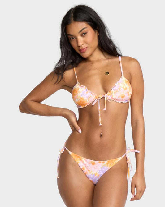 Image of a model wearing Tops. Product name - Billabong Womens Sweet Surprise Cara Bralette Bikini Top Multi in Multi colour by brand - Billabong