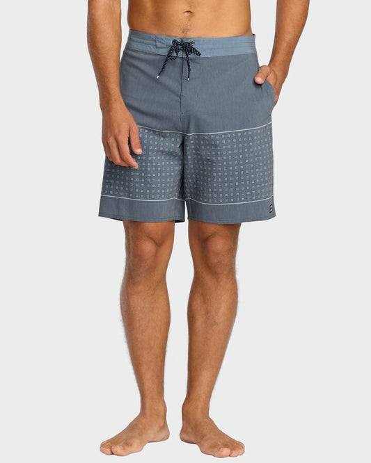 Image of Swimwear. Product name - Billabong Mens Lowers Lo Tide 18.5" Boardshorts Midnight Blue - in Midnight Blue colour by brand - Billabong