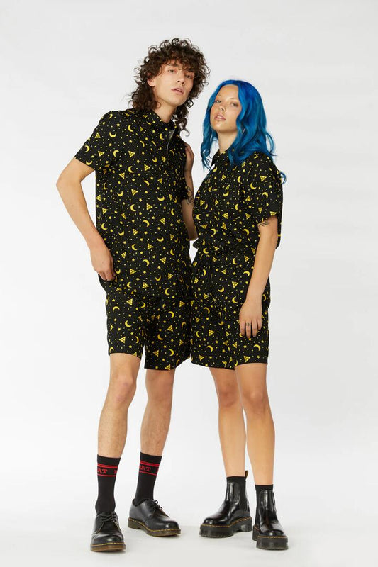 Image of a model wearing Tops. Productname: Deserted SS Shirt in Black colour by brand - Black Friday