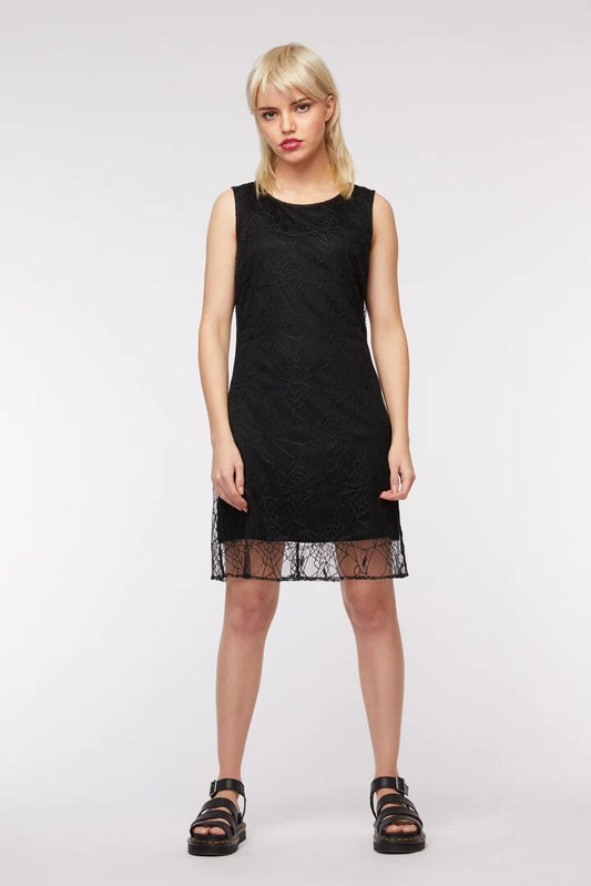 Image of a model wearing Dress. Productname: Caught In My Web Dress in Black colour by brand - Black Friday