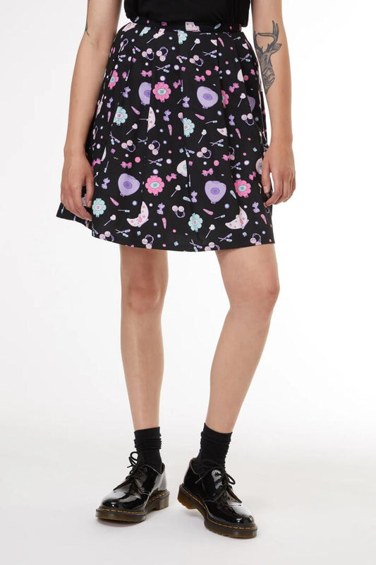 Image of a model wearing Skirts. Productname: Toy Box Skirt in Black colour by brand - Black Friday
