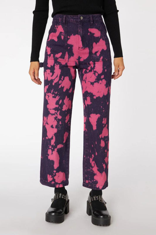 Image of Accessories. Productname: Tie Dye Denim Straight Jean in Navy/Pink colour by brand - Dangerfield