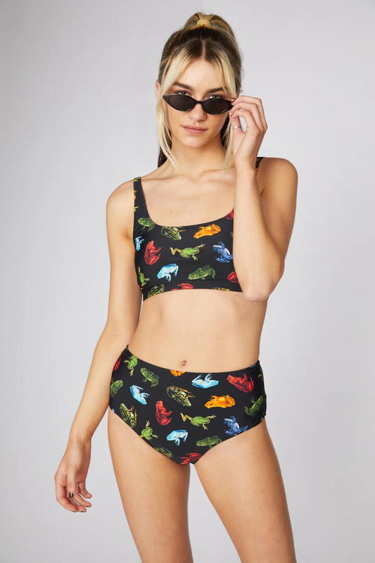 Image of Swimwear. Productname: Frogs Bikini Bottom in Black colour by brand - Dangerfield