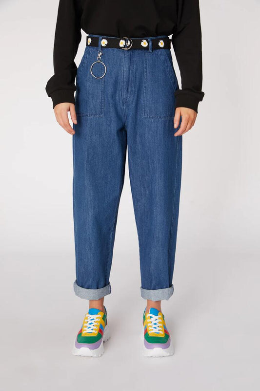 Image of a model wearing Denim. Productname: Classic Straight Denim Pant in Blue colour by brand - Dangerfield