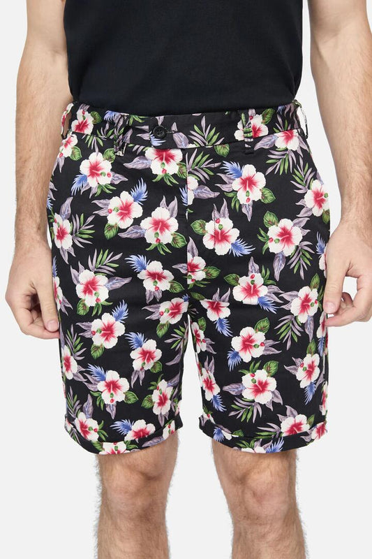 Image of a model wearing Shorts. Productname: Barney Short in Black colour by brand - Revival