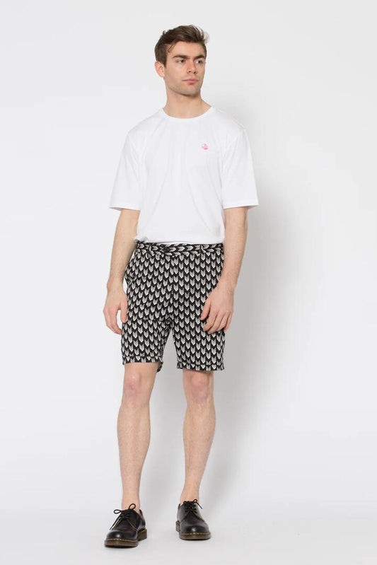 Image of a model wearing Shorts. Productname: Count Down Short in Black colour by brand - Revival