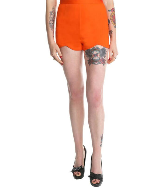 Image of a model wearing Shorts. Productname: Gena Holiday Short in Navy colour by brand - Revival