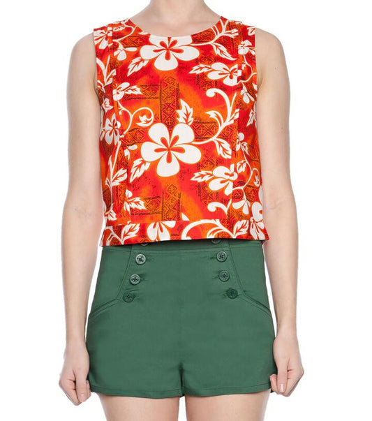 Image of a model wearing Tops. Productname: Marmalade Shirt in Orange colour by brand - Revival