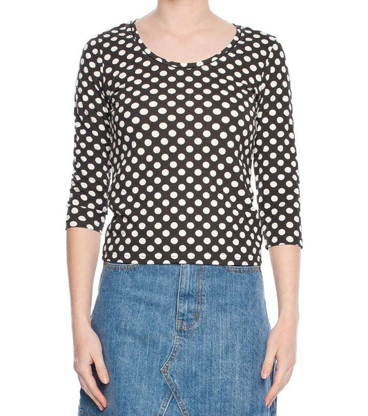 Image of a model wearing Tops. Productname: Dakota Top in Black colour by brand - Dangerfield