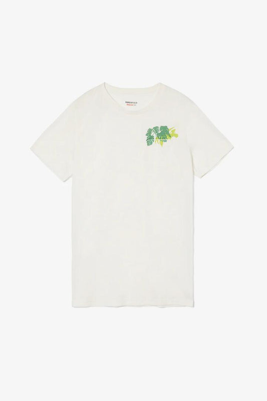 Image of a model wearing Tops. Productname: Beacon Plants Tee in White colour by brand - Dangerfield