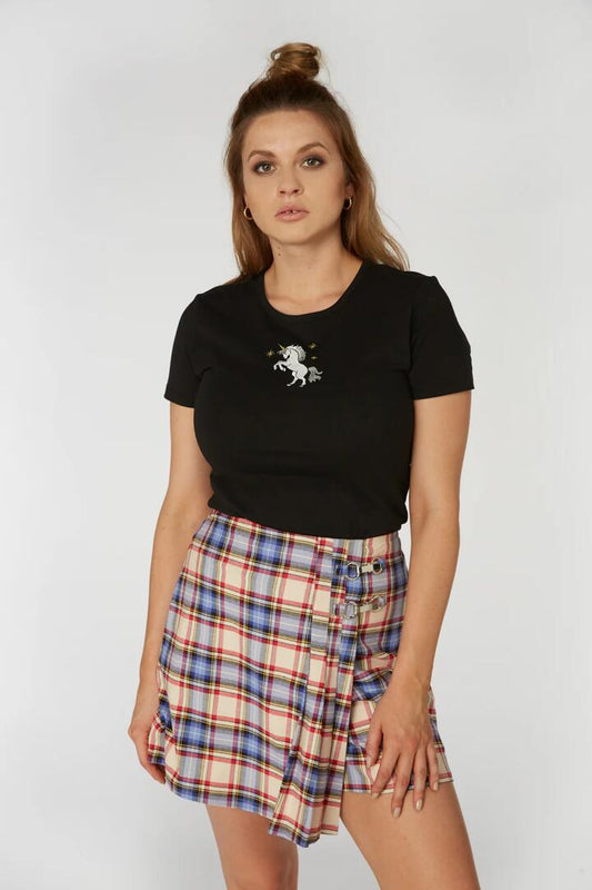 Image of a model wearing Tops. Productname: Better Believe It Top in Black colour by brand - Dangerfield
