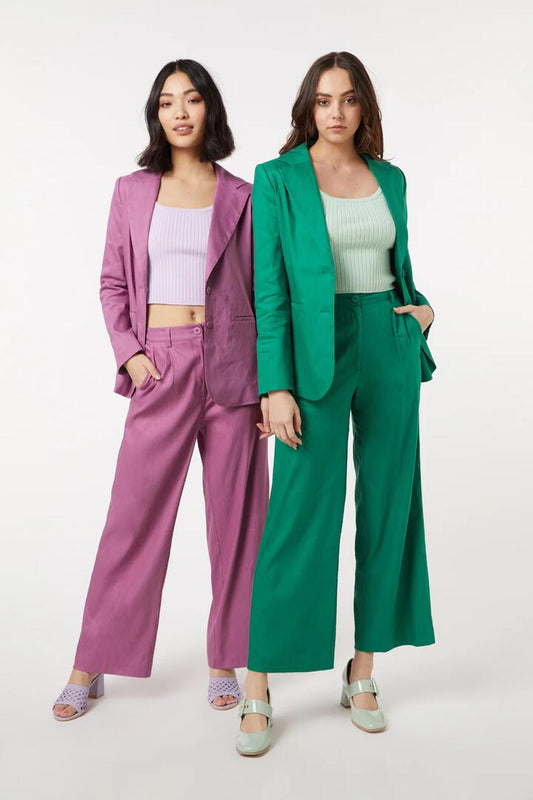 Image of a model wearing Pants. Productname: Willow Pants in Green colour by brand - Princess Highway