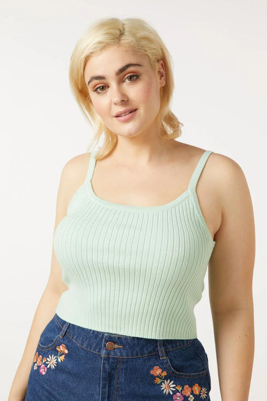 Image of a model wearing Tops. Productname: Sophia Cami in Lavender colour by brand - Princess Highway