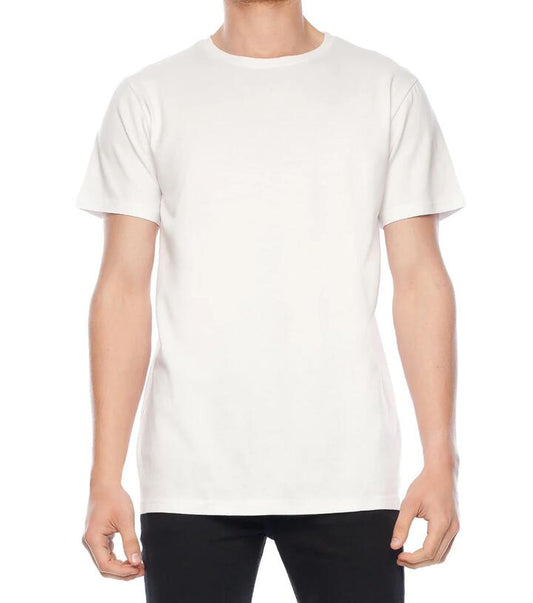 Image of a model wearing Tops. Productname: AK Tee in White colour by brand - Dangerfield