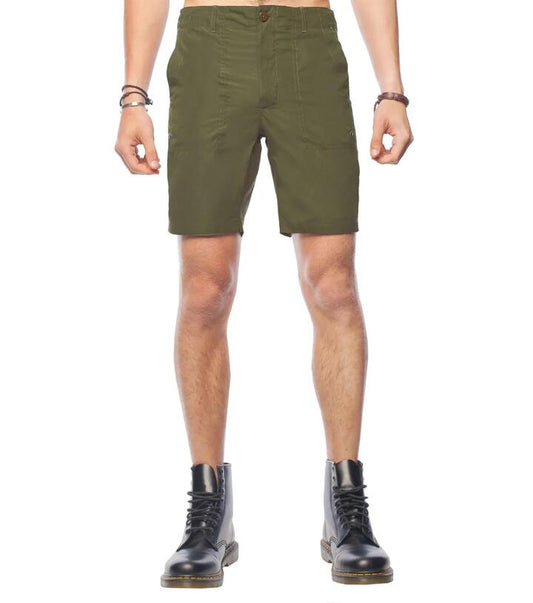 Image of a model wearing Shorts. Productname: Hold On Short in Khaki colour by brand - Dangerfield