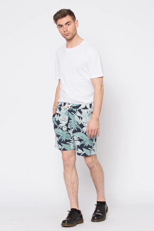 Image of a model wearing Shorts. Productname: Trek Short in Navy colour by brand - Dangerfield