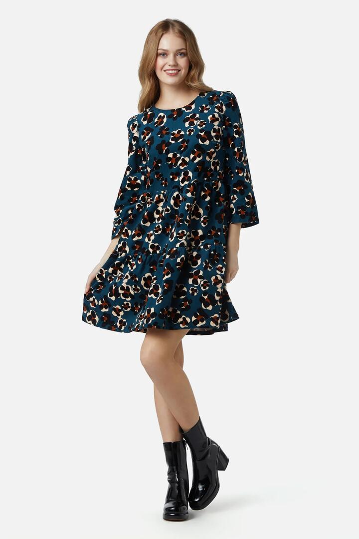 Image of a model wearing Dress. Productname: Gigi Cord Dress in Green colour by brand - Princess Highway