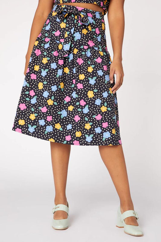 Image of a model wearing Skirts. Productname: Abby Skirt in Black colour by brand - Princess Highway