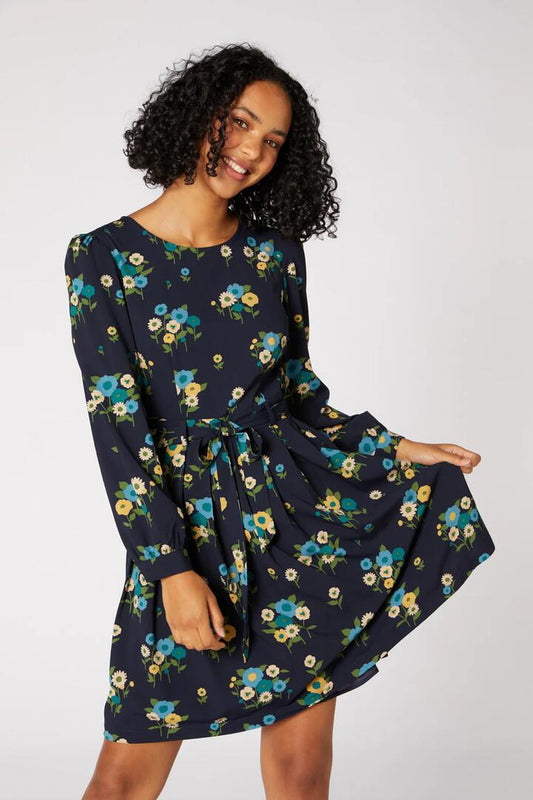 Image of a model wearing Dress. Productname: Bella Dress in Black colour by brand - Princess Highway