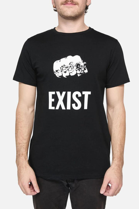 Image of a model wearing Tops. Productname: Resist Tee in Black colour by brand - Pulp Kitchen