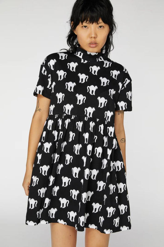 Image of a model wearing Dress. Productname: Bad Luck Dress in Black colour by brand - Black Friday