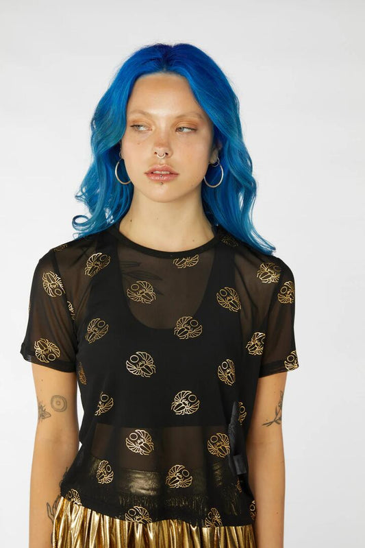 Image of a model wearing Tops. Productname: Seal Of Approval Top in Black colour by brand - Black Friday