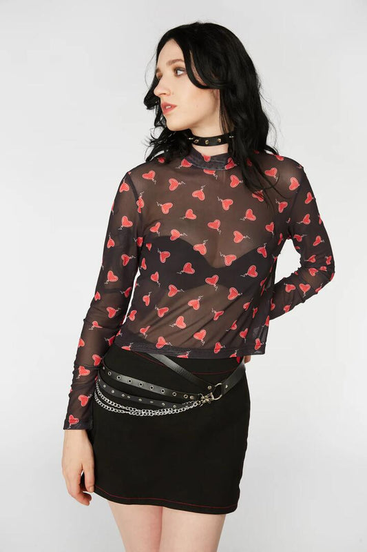 Image of a model wearing Tops. Productname: Pick Me Top in Black colour by brand - Black Friday