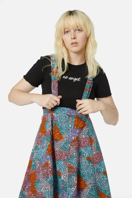 Image of a model wearing Tops. Productname: Angelic Tee in Black colour by brand - Black Friday