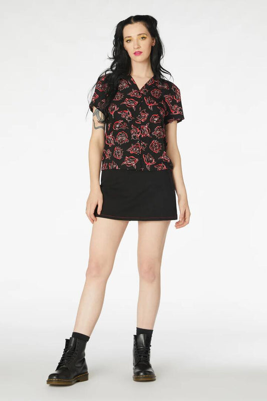 Image of a model wearing Tops. Productname: Magic Dance Blouse in Black colour by brand - Black Friday