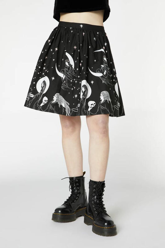 Image of a model wearing Skirts. Productname: Moon Child Skirt in Black colour by brand - Black Friday