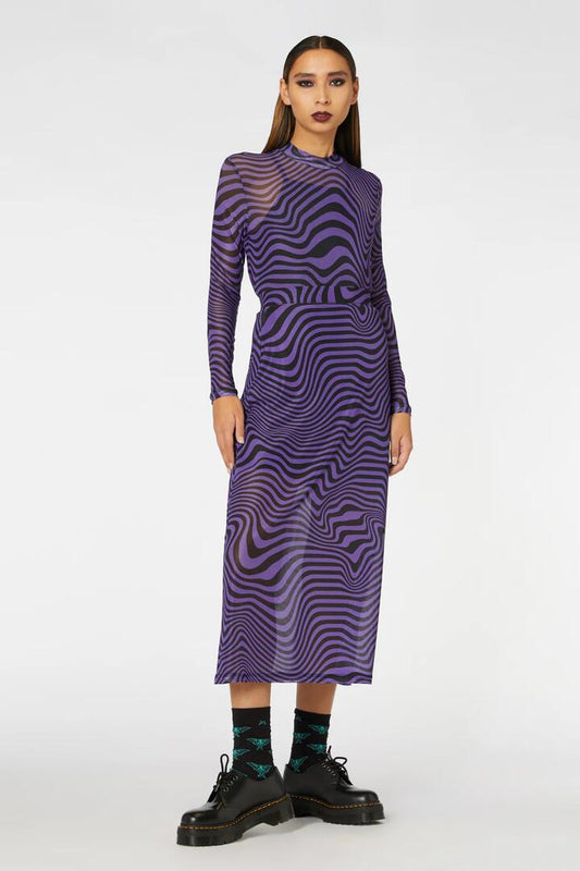 Image of a model wearing Skirts. Productname: Vortex Skirt in Purple colour by brand - Black Friday