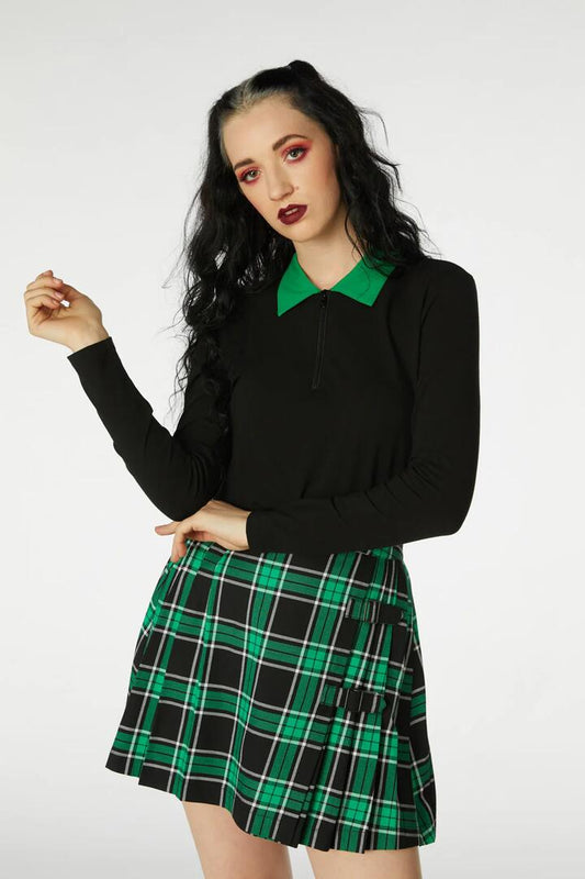 Image of a model wearing Tops. Productname: Sick Az Top in Black colour by brand - Black Friday