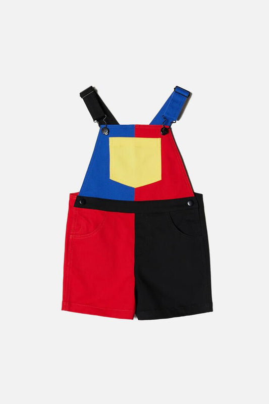 Image of a model wearing Pants. Productname: Beat It Kids Overalls in Multi colour by brand - Dangerkids